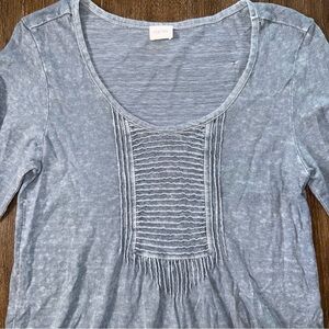 Poetry Collection Long sleeve Long Shirt size US 4 Small Gray Blue Cotton Hemp